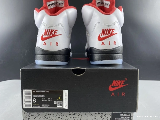 Retro Fire DA1911-102 5 Red Air Tongue Jordan Silver (2020) 0527